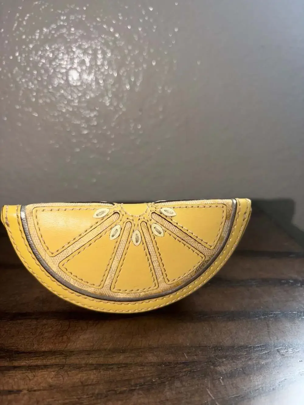 Coach Lemon Slice Leather Paperweight